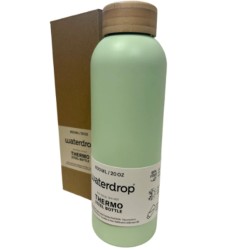 Waterdrop Steel bottle 600 ml Pastel olive matt