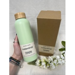 Waterdrop Steel bottle 600 ml Pastel olive matt