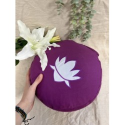 YogaStyles Meditatiekussen Symbolic - Paars met lotusbloem