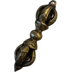 Dorje (Vajra) 5-spaken hanger messing 6 cm