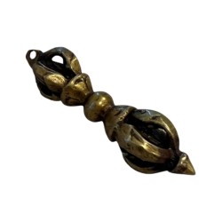 Dorje (Vajra) 5-spaken hanger messing 6 cm