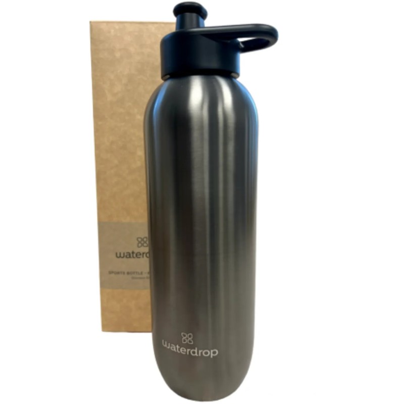 Waterdrop Sports bottle 800 ml Charcoal with pull-up cap