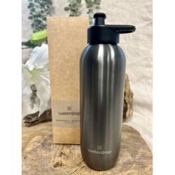 Waterdrop Sports bottle 800 ml Charcoal with pull-up cap