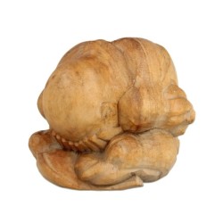 Houten Yogiman - Orang Malu - ca. 10 cm - nr.2