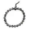 Obsidiaan sneeuwvlok powerbead armband