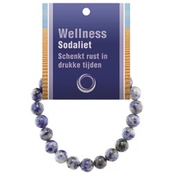 Sodaliet powerbead armband + kaart