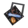 Yoni massage set Tijgeroog - Blauwe kwarts