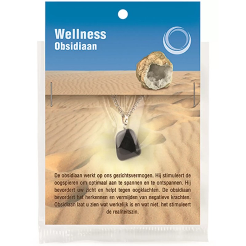 Obsidiaan zwart gezondheids hanger