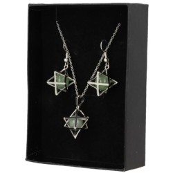 Aventurijn groen merkabah sieraden set