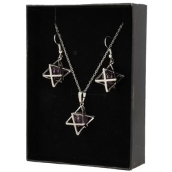 Amethist merkabah sieraden set