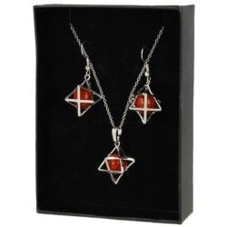 Jaspis rood merkabah sieraden set