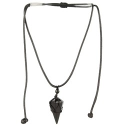 Obsidiaan zwart ketting mannen cone