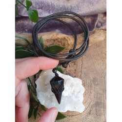 Obsidiaan zwart ketting mannen cone