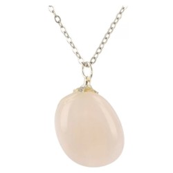 Chalcedoon roze edelsteen hanger