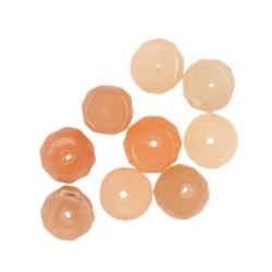 Kralen Maansteen oranje facet 7 mm - 9 st-