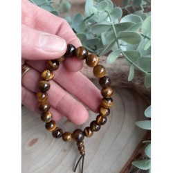 Tijgeroog powerbead armband + kaart