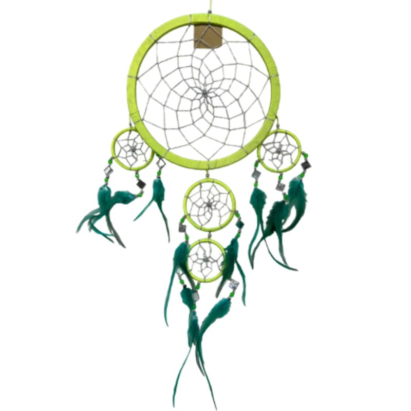 Dromenvanger - Spiegel - 22cm - Groen - Dreamcatcher