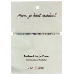 Hartje zomer armband multikleur - Moederdag