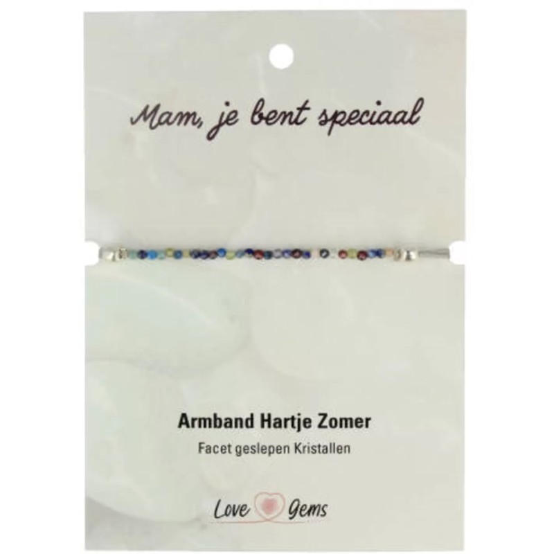 Hartje zomer armband multikleur - Moederdag