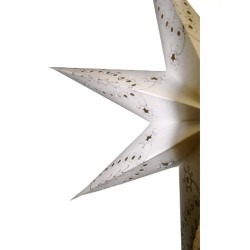 Kerstster met verlichtingsset nr- 35 Geborduurde ster "white arrow" - Ø 60 cm