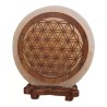 Zoutsteen lamp flower of life rond deco incl- elektra