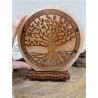 Zoutsteen lamp tree of life rond deco incl- elektra