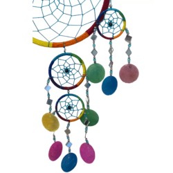 Dromenvanger spiegel-schelp 22 cm - Rainbow - Dreamcatcher