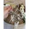 Dromenvanger hartje met spiegels - wit - 11 cm - Dreamcatcher