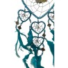 Dromenvanger hartje met spiegels - turquoise - 11 cm - Dreamcatcher