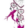 Dromenvanger hartje met spiegels - roze - 11 cm - Dreamcatcher