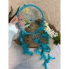 Dromenvanger - 22 cm - turquoise - alleen veren - Dreamcatcher