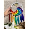 Dromenvanger wave regenboog - wit 22 cm