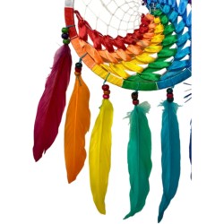 Dromenvanger wave regenboog - wit 22 cm