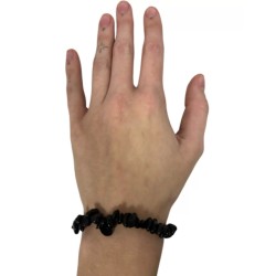 Obsidiaan zwart splitarmband - kaart