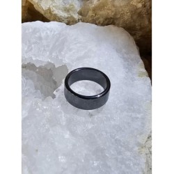 Hematiet edelsteen ring plat 8 mm - 22