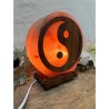 Zoutsteen lamp rond deco yin yang incl- elektra