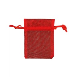 Organza buidels 7x9 - 10 stuks rood