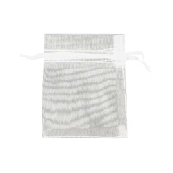 Organza buidels 9x12 - 10 stuks wit