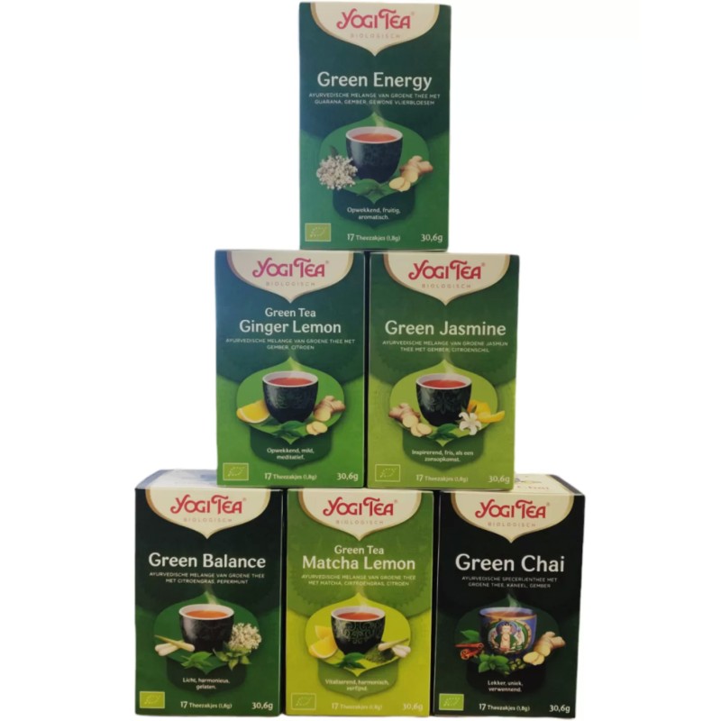 Yogi Tea Green Power - Green Tea Selection - 6 pakjes x17 theezakjes