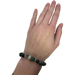 Agaat mos sterrenbeeld armband - Weegschaal