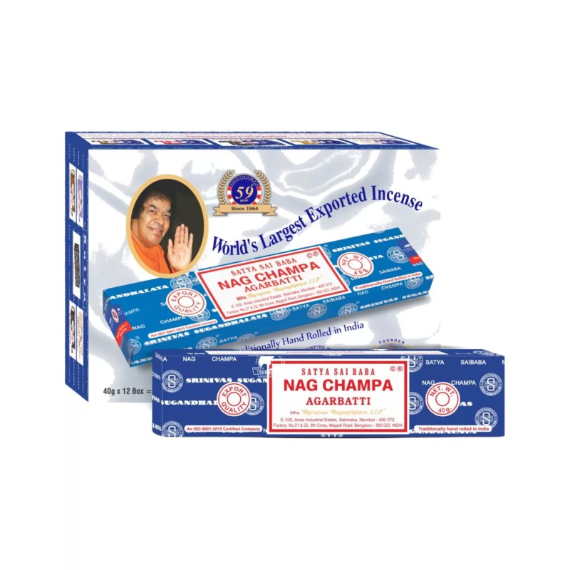 Nag Champa wierook 40 grams Satya - doos van 12 st-