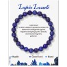 Stones for Health Lapis Lazuli edelsteen armband 8mm kralen / size 17cm