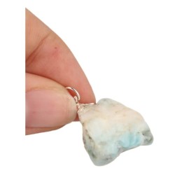 Larimar edelsteenhanger groot -3-4 cm-