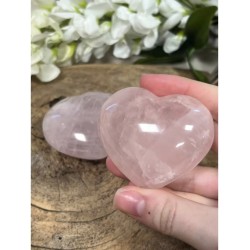 Roze kwarts edelsteen hart 150-200 gram