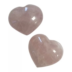 Roze kwarts edelsteen hart 150-200 gram