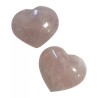 Roze kwarts edelsteen hart 150-200 gram