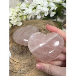 Roze kwarts edelsteen hart 200-250 gram