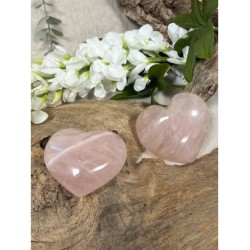 Roze kwarts edelsteen hart 200-250 gram