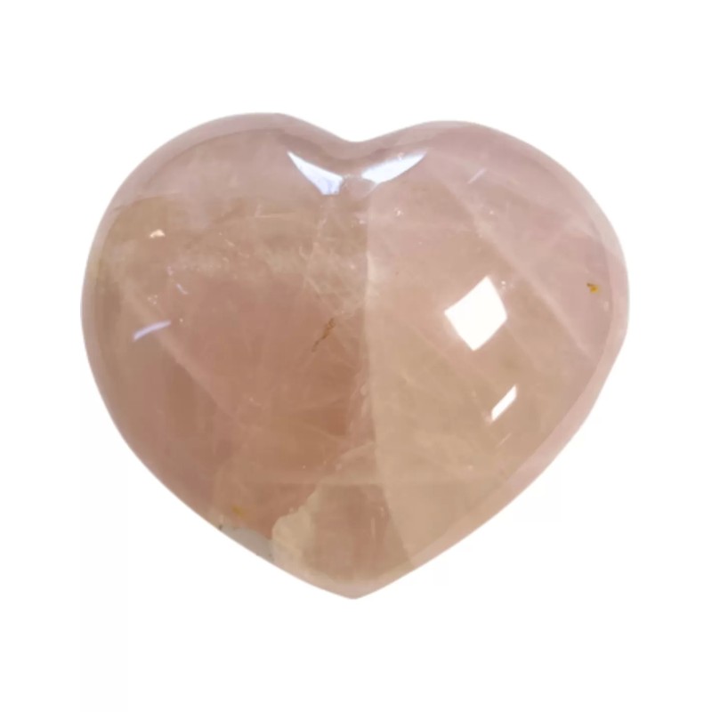 Roze kwarts edelsteen hart 250-300 gram