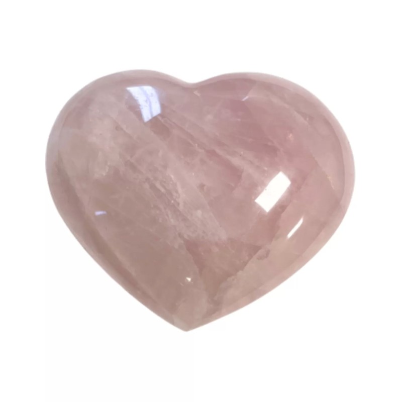 Roze kwarts edelsteen hart 300-400 gram